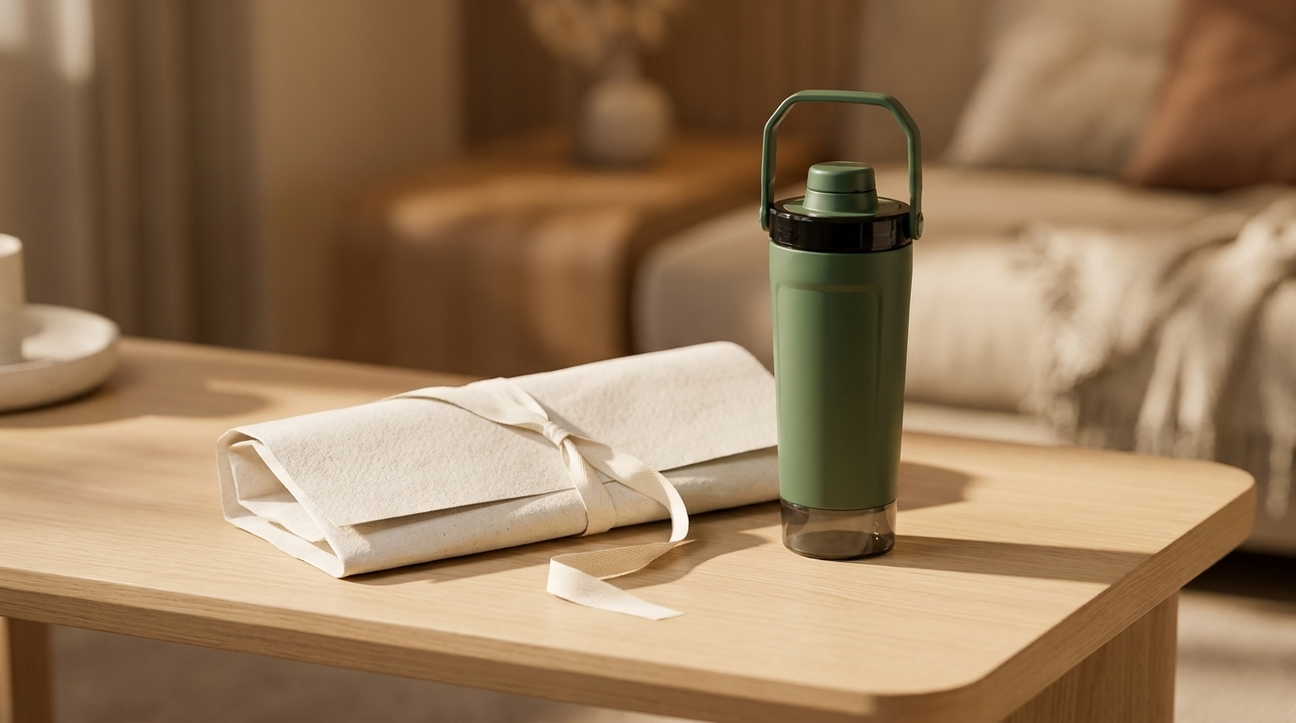 NooMii ProShake 600 shaker styled as a gym gift