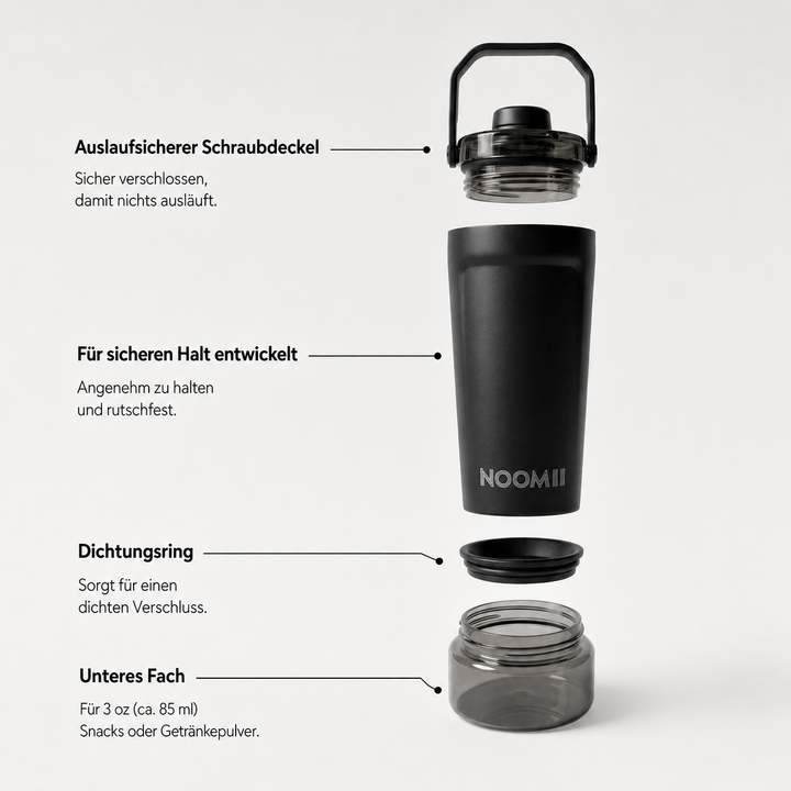 NooMii ProShake 600 secure drinking lid detail