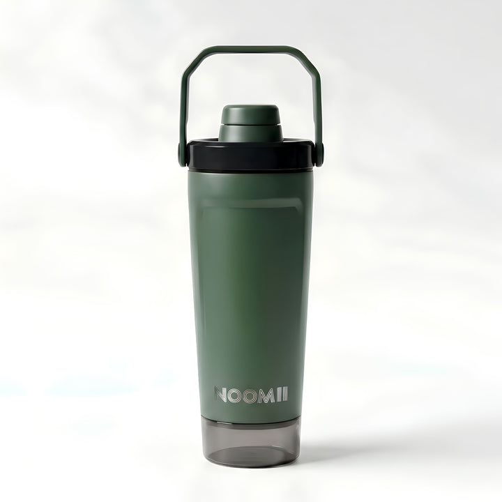 Green NooMii ProShake 600 insulated protein shaker