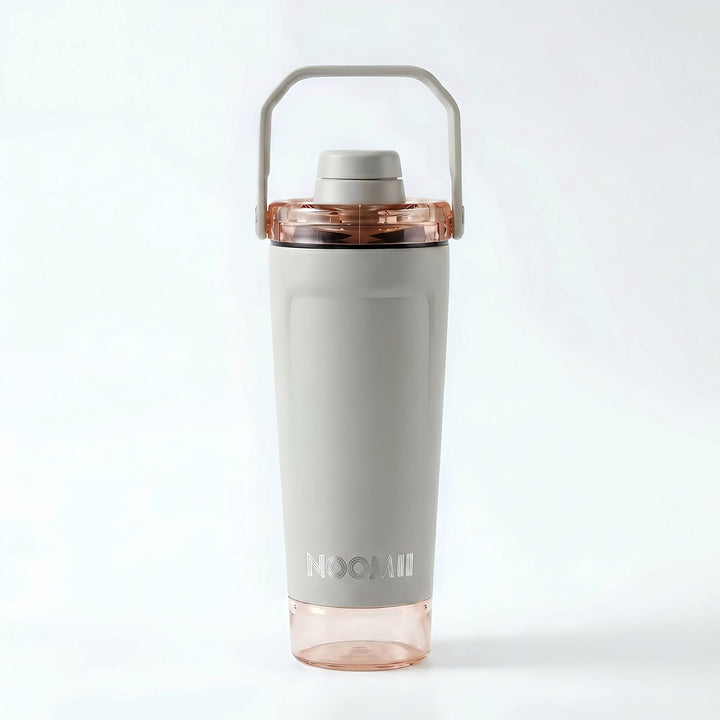 Grey NooMii ProShake 600 insulated protein shaker