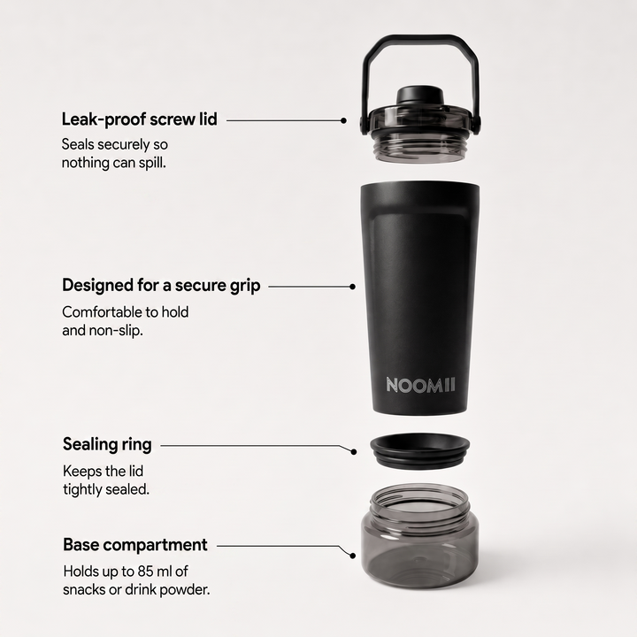 NooMii ProShake 600 secure drinking lid detail