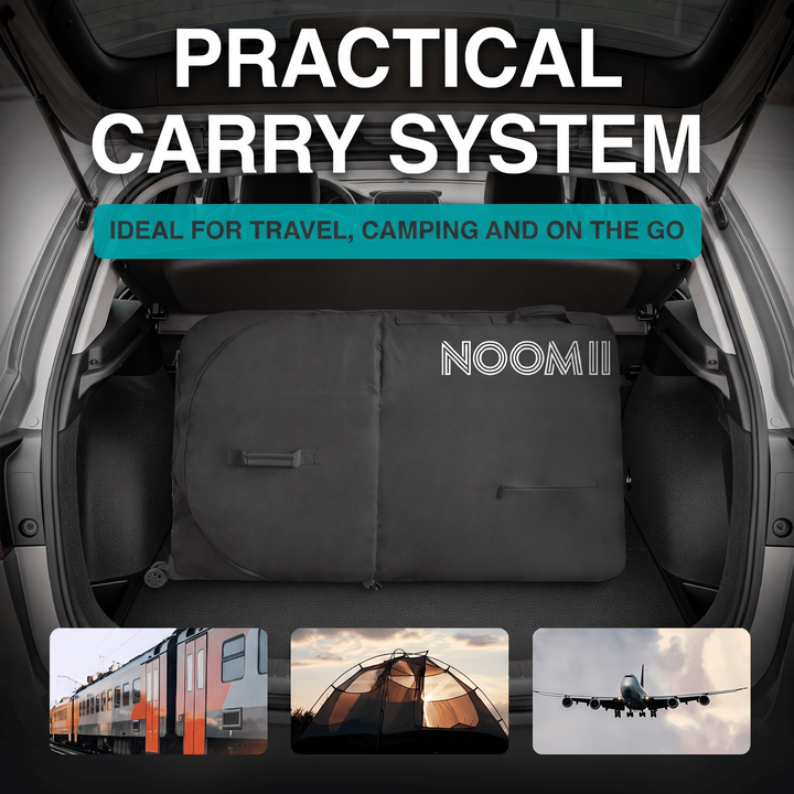Internal securing straps in the NooMii bike travel bag
