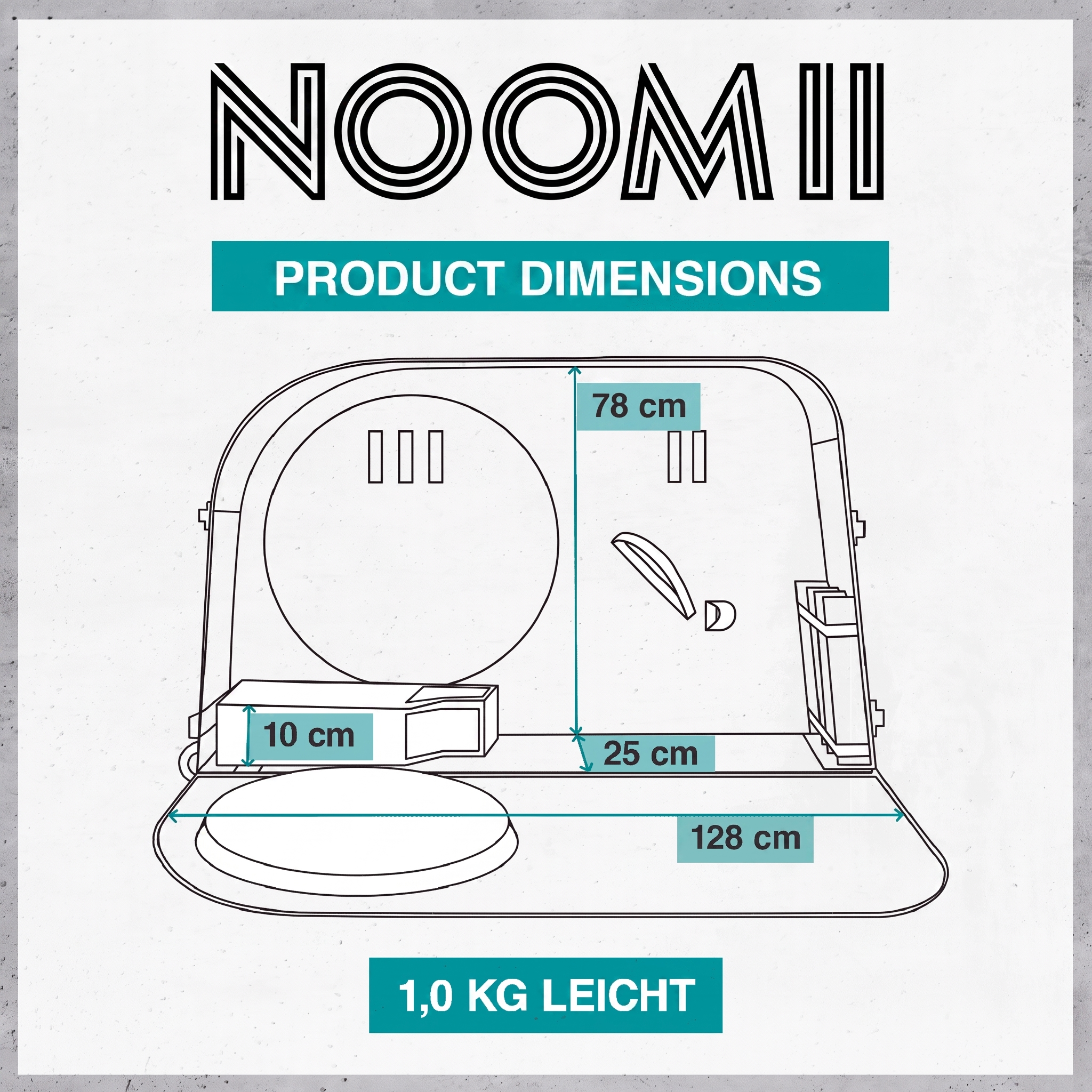 NooMii bike travel bag folded for compact storage