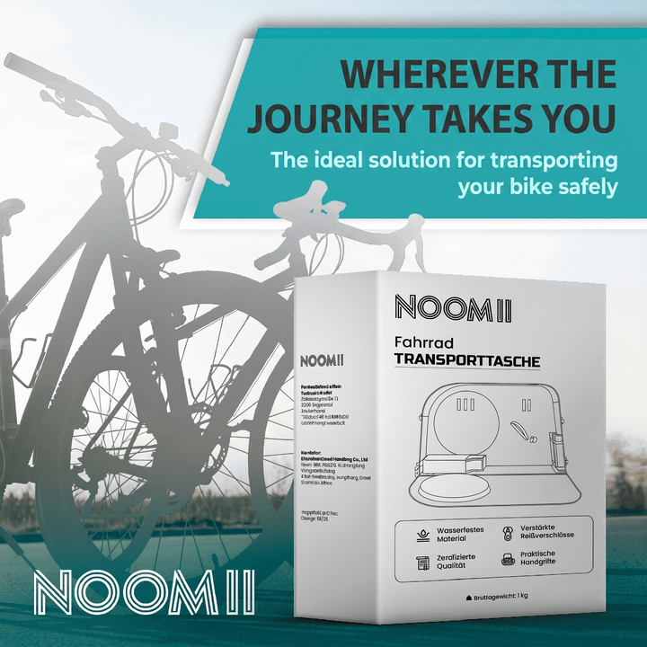 Water-resistant outer material of the NooMii bike travel bag