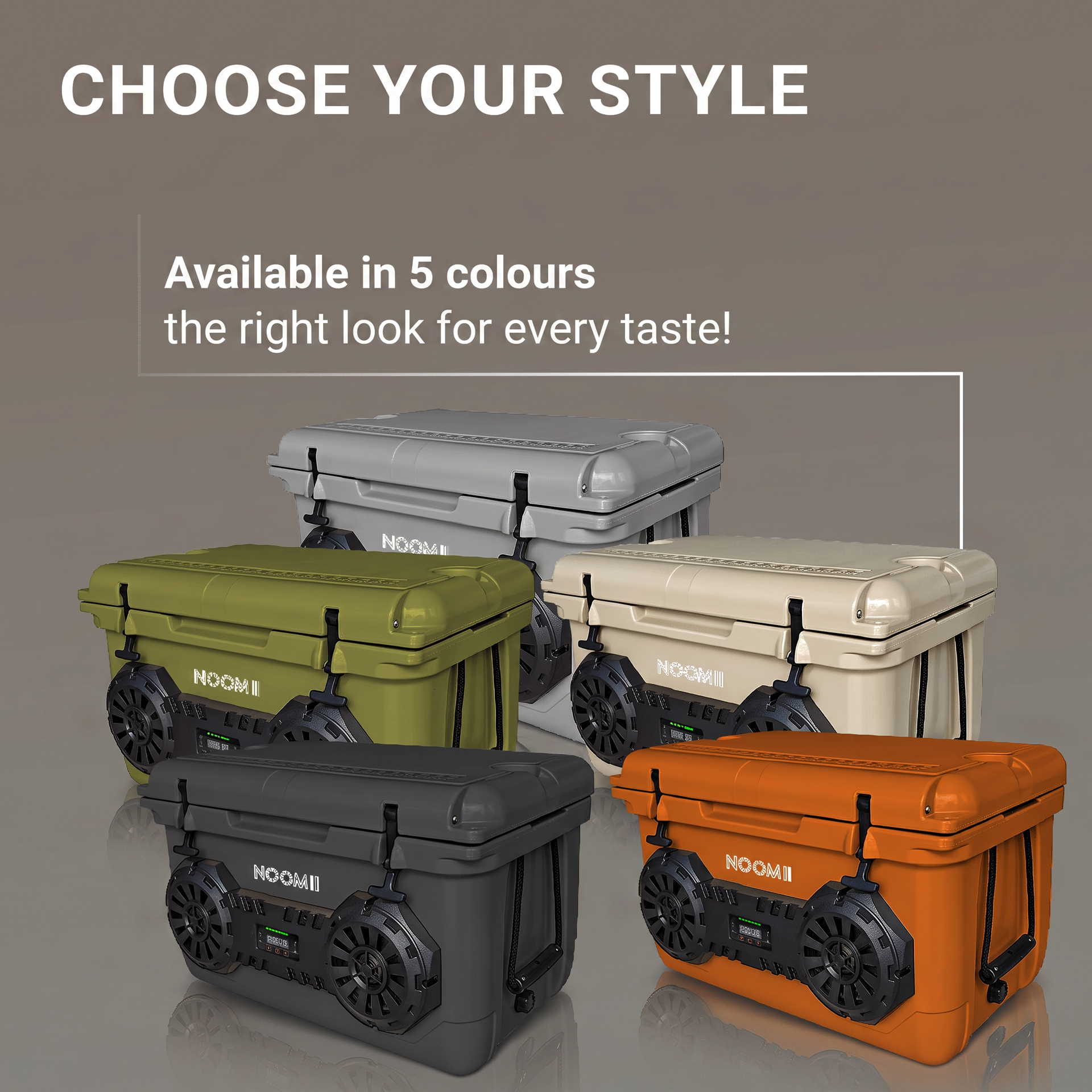 NooMii ArcticBeat 45 orange 45L Bluetooth cooler for UAE outdoor trips
