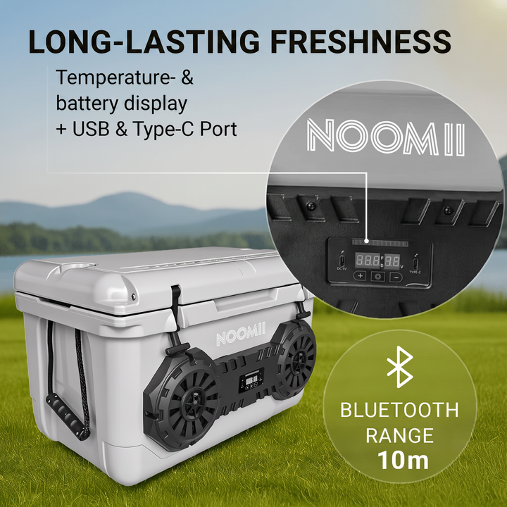 Green NooMii ArcticBeat 45 cooler shown from the side