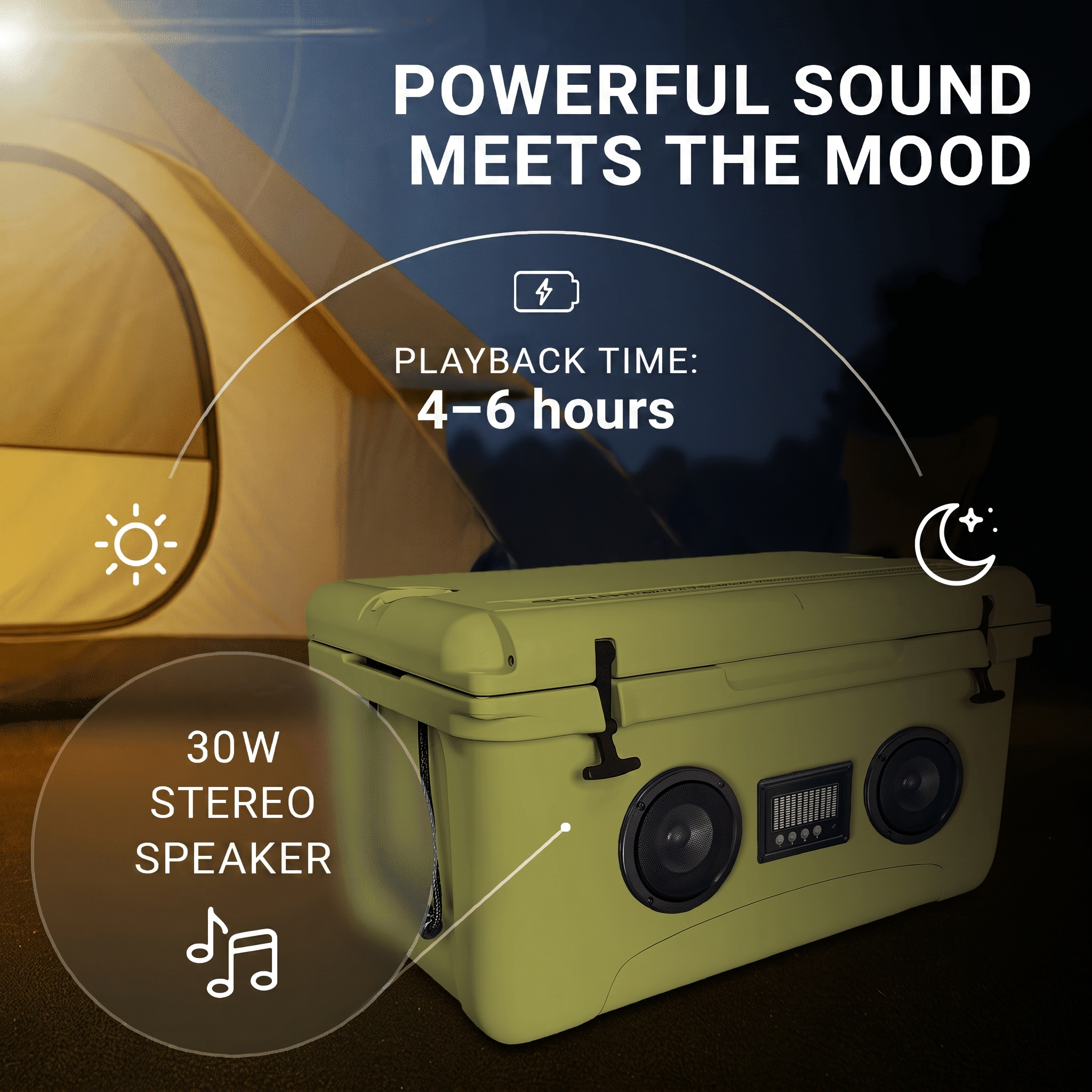 NooMii ColdBeats 65 large-capacity cooler for group outings