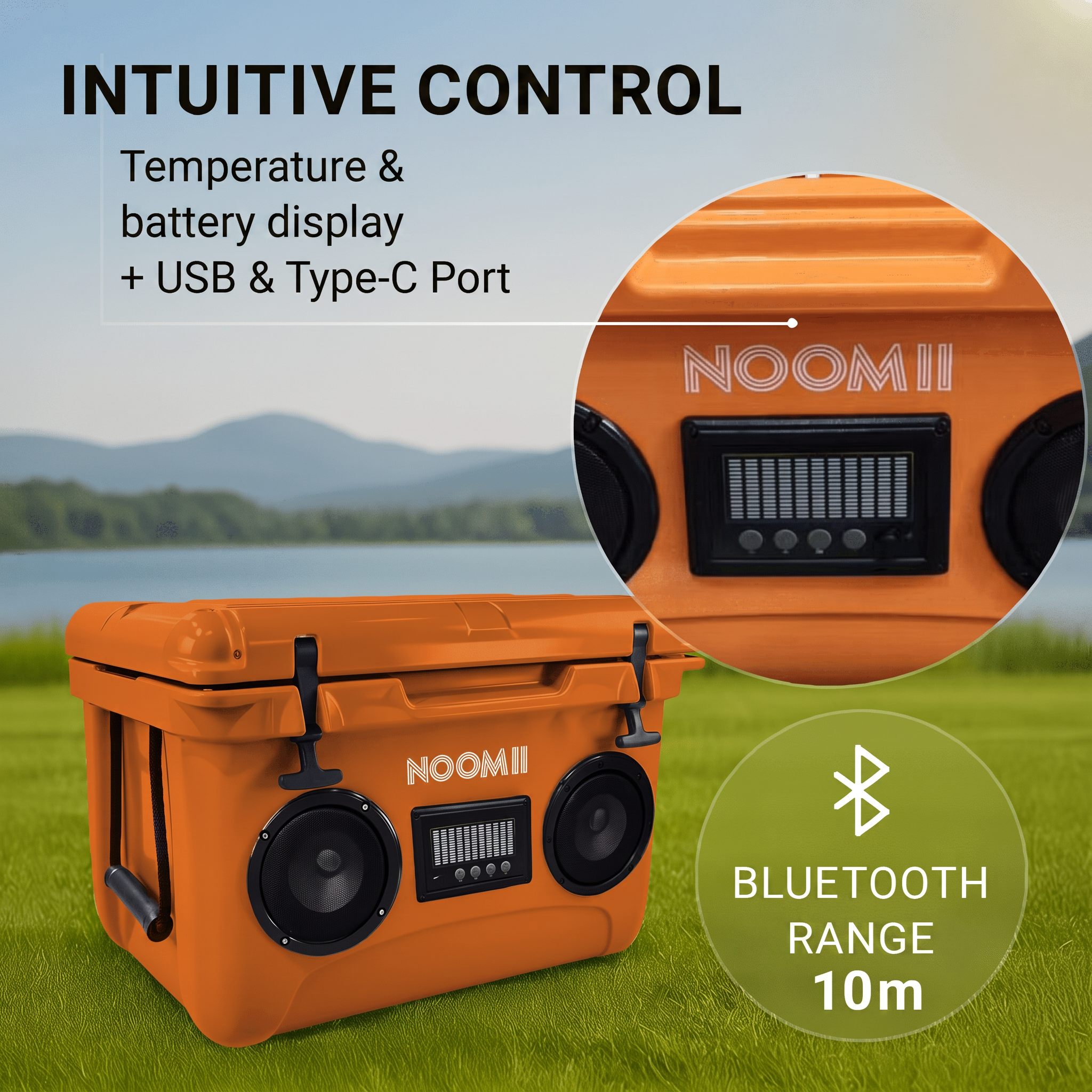 Open NooMii ColdBeats 35 cooler with drinks inside