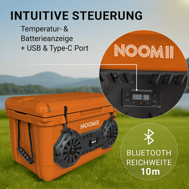 Open NooMii ArcticBeat 45 cooler showing the 45L insulated interior