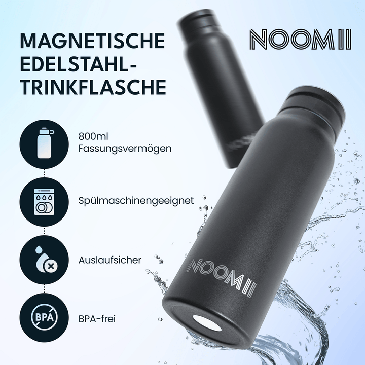 Smartphone attached to the NooMii bottle phone holder
