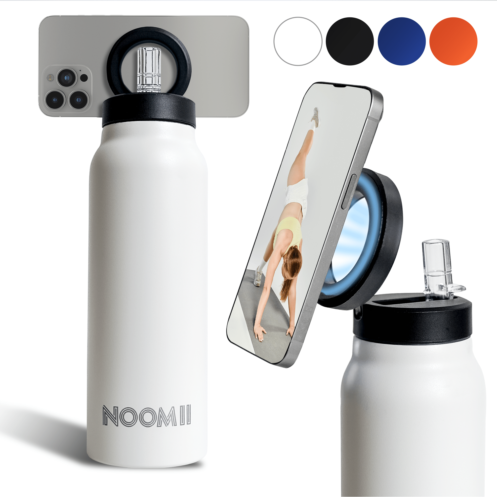 Double-wall stainless-steel construction of the NooMii bottle