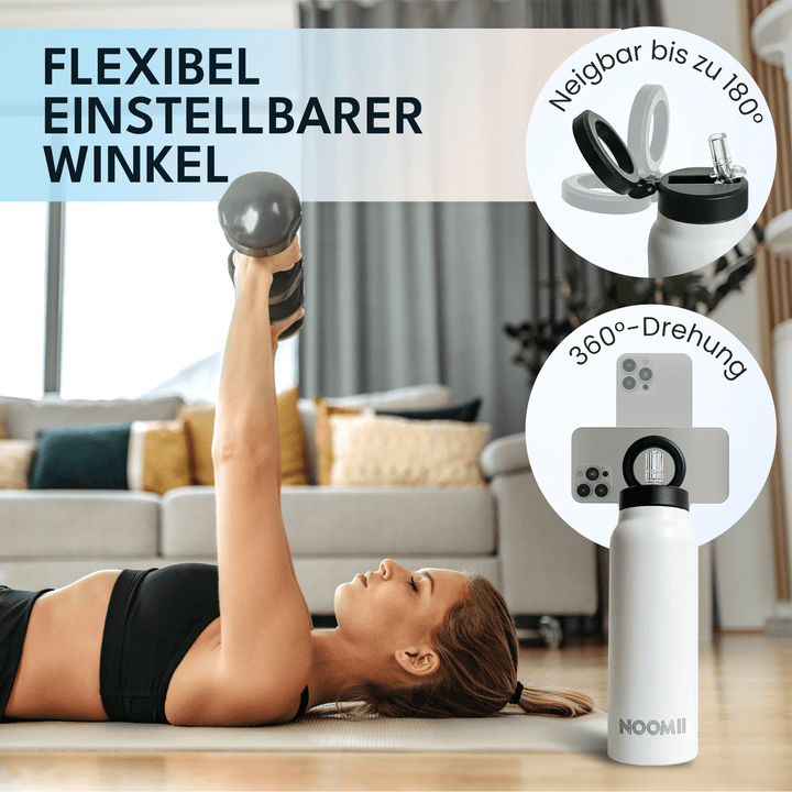 Dimensions and 800ml capacity of the NooMii insulated bottle