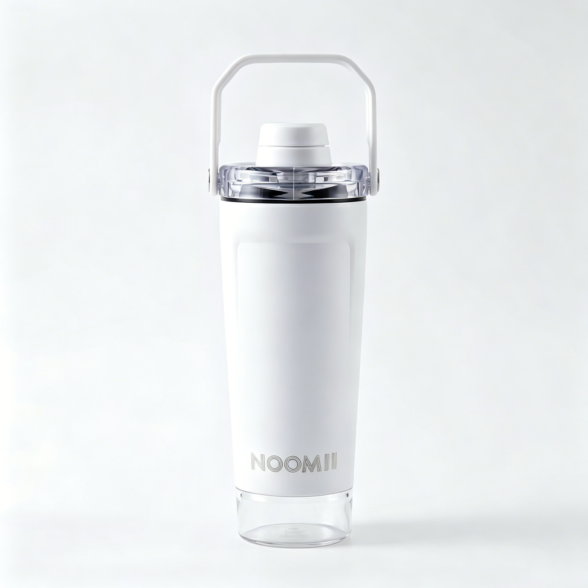 White NooMii ProShake 600 insulated protein shaker